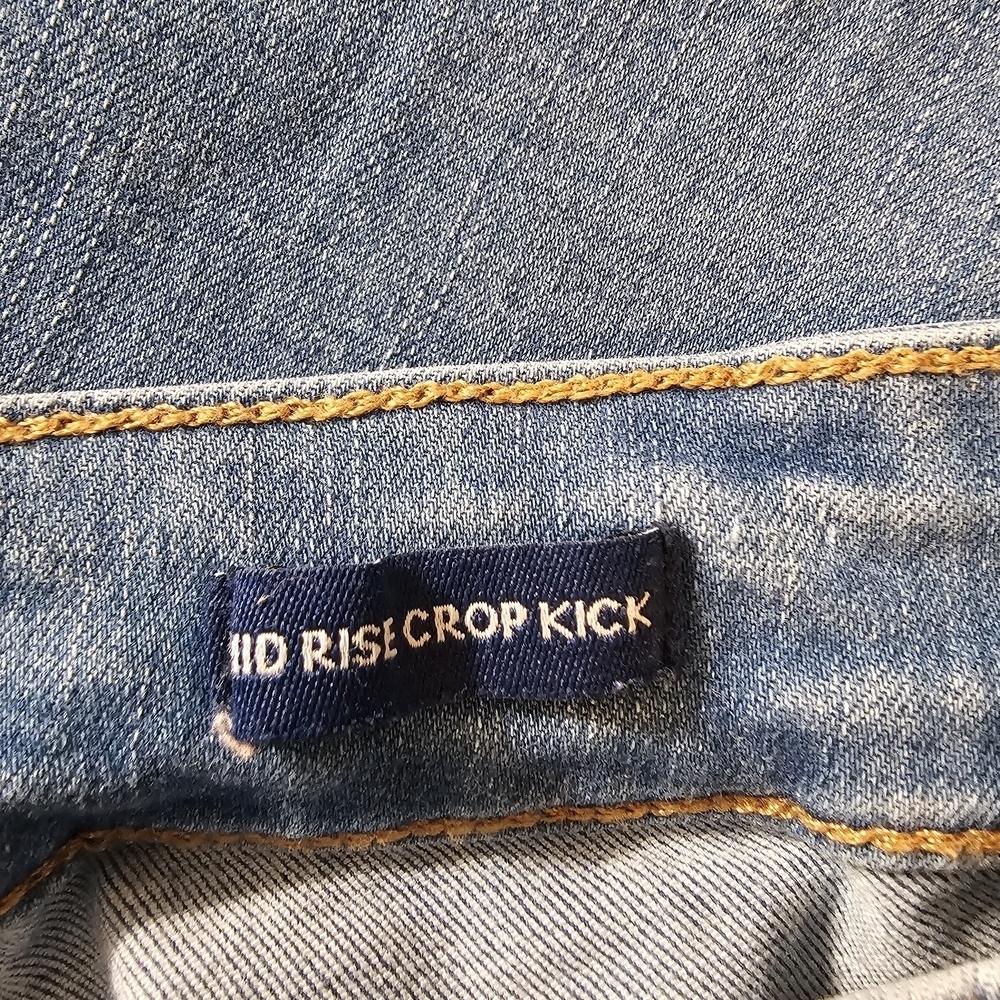 Champs Jeans Mid Rise Crop Kick Blue - Picture 5 of 6